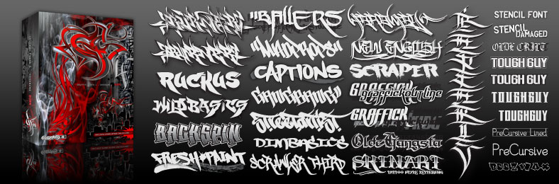 graffiti fonts display names